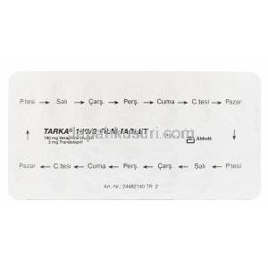 タルカ,トランドラ プリル　180mg / ベラパミル塩酸塩 2mg 徐放性錠　ブリスターパック情報